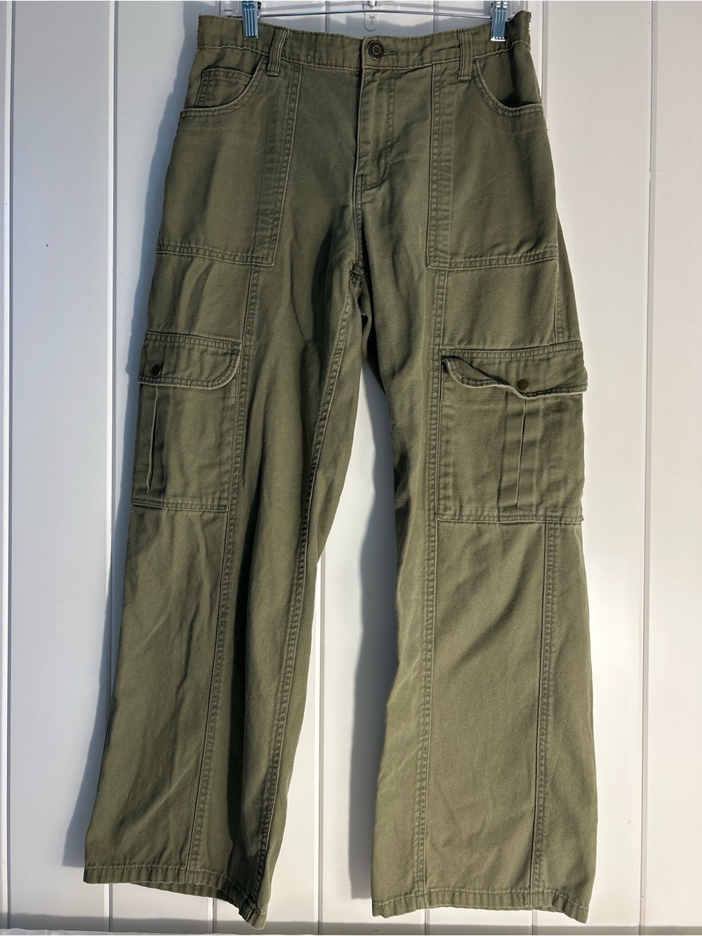 Aeropostale Women's M medium pants Utility Cargo Pants Olive Green mid rise